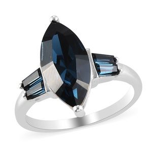 SWAROVSKI Montana Crystal Marquee Ring